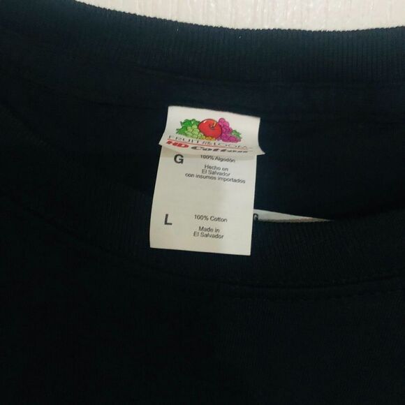 Fruit of the Loom‎ Men's Cotton Tee T-Shirt Love Short Sleeve Black Size Large - Picture 4 of 6
